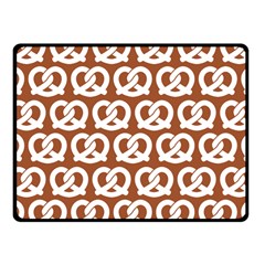 Brown Pretzel Illustrations Pattern Fleece Blanket (small) by GardenOfOphir