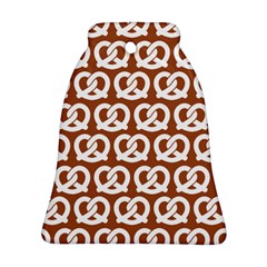 Brown Pretzel Illustrations Pattern Bell Ornament (2 Sides) by GardenOfOphir