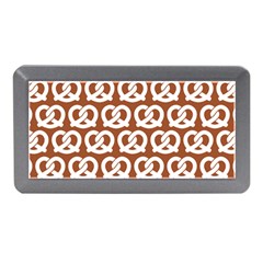 Brown Pretzel Illustrations Pattern Memory Card Reader (mini) by GardenOfOphir