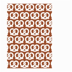 Brown Pretzel Illustrations Pattern Small Garden Flag (two Sides) by GardenOfOphir