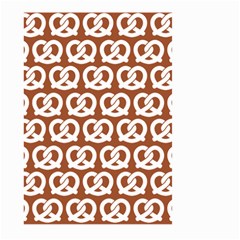 Brown Pretzel Illustrations Pattern Large Garden Flag (two Sides) by GardenOfOphir