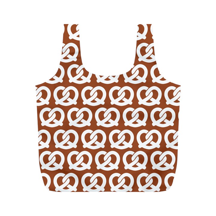 Brown Pretzel Illustrations Pattern Full Print Recycle Bags (M) 