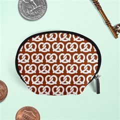 Brown Pretzel Illustrations Pattern Accessory Pouches (small)  by GardenOfOphir