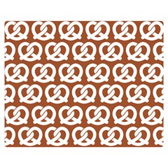 Brown Pretzel Illustrations Pattern Double Sided Flano Blanket (medium)  by GardenOfOphir