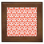 Coral Pretzel Illustrations Pattern Framed Tiles Front