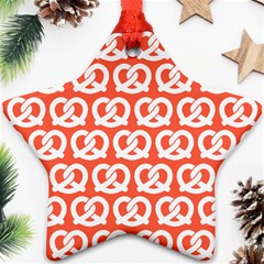 Coral Pretzel Illustrations Pattern Star Ornament (two Sides)  by GardenOfOphir