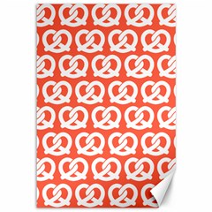 Coral Pretzel Illustrations Pattern Canvas 12  X 18   by GardenOfOphir