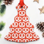 Coral Pretzel Illustrations Pattern Christmas Tree Ornament (2 Sides) Front