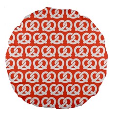 Coral Pretzel Illustrations Pattern Large 18  Premium Flano Round Cushions by GardenOfOphir