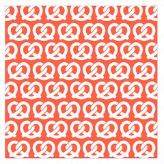 Coral Pretzel Illustrations Pattern Large Satin Scarf (square) by GardenOfOphir