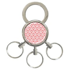 Chic Pretzel Illustrations Pattern 3-ring Key Chains by GardenOfOphir