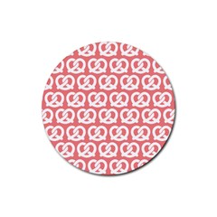 Chic Pretzel Illustrations Pattern Rubber Round Coaster (4 Pack)  by GardenOfOphir