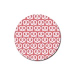 Chic Pretzel Illustrations Pattern Rubber Round Coaster (4 pack)  Front