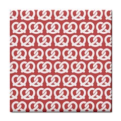 Trendy Pretzel Illustrations Pattern Tile Coasters by GardenOfOphir