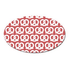 Trendy Pretzel Illustrations Pattern Oval Magnet by GardenOfOphir