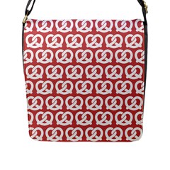 Trendy Pretzel Illustrations Pattern Flap Messenger Bag (l)  by GardenOfOphir