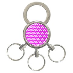 Pink Pretzel Illustrations Pattern 3-ring Key Chains by GardenOfOphir