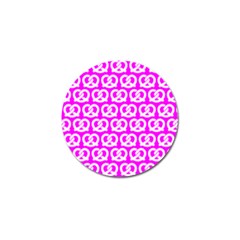 Pink Pretzel Illustrations Pattern Golf Ball Marker (4 Pack) by GardenOfOphir