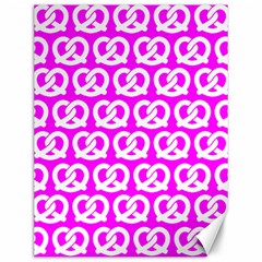 Pink Pretzel Illustrations Pattern Canvas 12  X 16   by GardenOfOphir