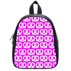 Pink Pretzel Illustrations Pattern School Bags (small)  by GardenOfOphir