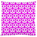 Pink Pretzel Illustrations Pattern Large Cushion Cases (One Side)  Front