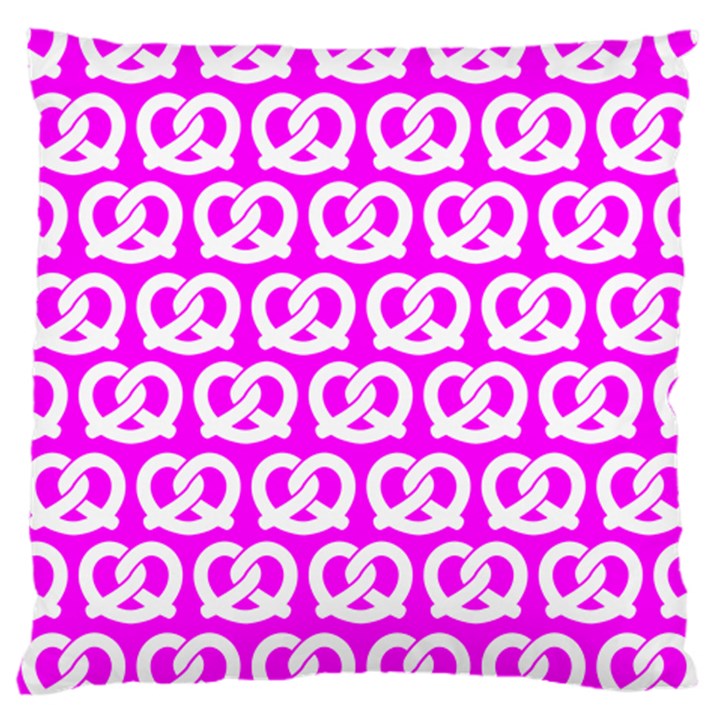 Pink Pretzel Illustrations Pattern Large Cushion Cases (One Side) 