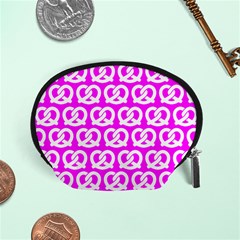 Pink Pretzel Illustrations Pattern Accessory Pouches (small)  by GardenOfOphir