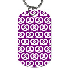 Purple Pretzel Illustrations Pattern Dog Tag (two Sides) by GardenOfOphir