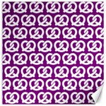 Purple Pretzel Illustrations Pattern Canvas 12  x 12   11.4 x11.56  Canvas - 1