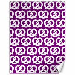 Purple Pretzel Illustrations Pattern Canvas 12  X 16   by GardenOfOphir