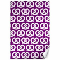 Purple Pretzel Illustrations Pattern Canvas 20  X 30   by GardenOfOphir