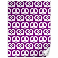 Purple Pretzel Illustrations Pattern Canvas 36  X 48   by GardenOfOphir