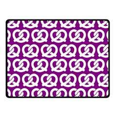 Purple Pretzel Illustrations Pattern Fleece Blanket (small) by GardenOfOphir