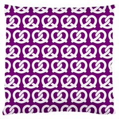 Purple Pretzel Illustrations Pattern Large Cushion Cases (two Sides)  by GardenOfOphir