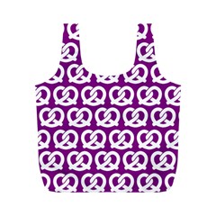 Purple Pretzel Illustrations Pattern Full Print Recycle Bags (m)  by GardenOfOphir