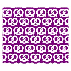 Purple Pretzel Illustrations Pattern Double Sided Flano Blanket (small)  by GardenOfOphir