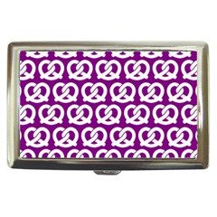 Purple Pretzel Illustrations Pattern Cigarette Money Cases by GardenOfOphir