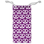 Purple Pretzel Illustrations Pattern Jewelry Bags Front