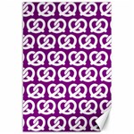 Purple Pretzel Illustrations Pattern Canvas 12  x 18   11.88 x17.36  Canvas - 1