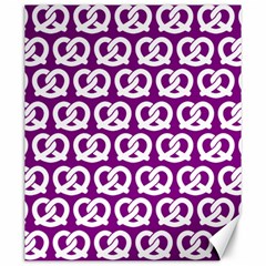 Purple Pretzel Illustrations Pattern Canvas 20  X 24   by GardenOfOphir