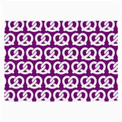 Purple Pretzel Illustrations Pattern Large Glasses Cloth by GardenOfOphir