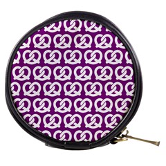 Purple Pretzel Illustrations Pattern Mini Makeup Bags by GardenOfOphir