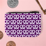 Purple Pretzel Illustrations Pattern Mini Coin Purses Back