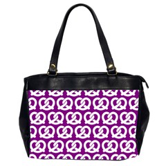 Purple Pretzel Illustrations Pattern Office Handbags (2 Sides)  by GardenOfOphir