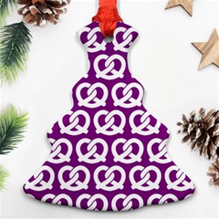 Purple Pretzel Illustrations Pattern Ornament (christmas Tree) by GardenOfOphir