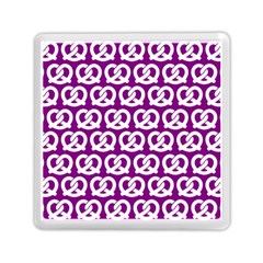 Purple Pretzel Illustrations Pattern Memory Card Reader (square)  by GardenOfOphir