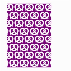 Purple Pretzel Illustrations Pattern Small Garden Flag (two Sides) by GardenOfOphir