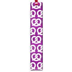 Purple Pretzel Illustrations Pattern Large Book Marks by GardenOfOphir