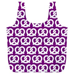 Purple Pretzel Illustrations Pattern Full Print Recycle Bags (l)  by GardenOfOphir