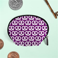 Purple Pretzel Illustrations Pattern Accessory Pouches (small)  by GardenOfOphir